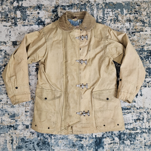 Vintage Other - Vintage 1950s Body Guard Canvas Firefighter Jacket w/ Liner Turnout Coat 44